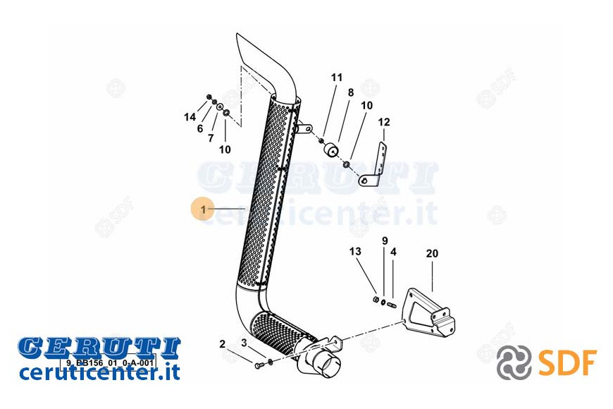 Auspuffrohr - Original SDF - 0.021.3624.4/10