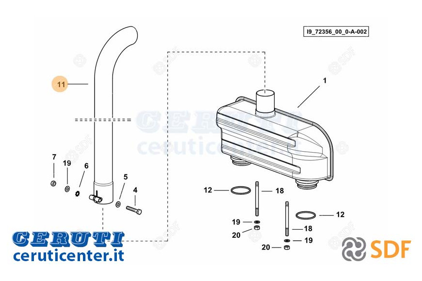 Auspuffrohr - Original SDF - 0.020.0824.2