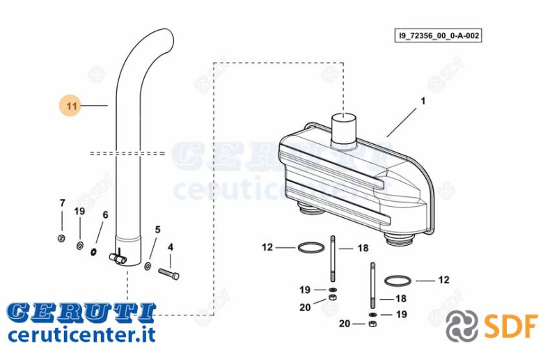 Auspuffrohr - Original SDF - 0.020.0824.2