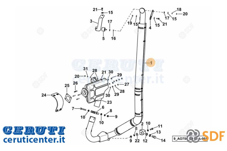Auspuffrohr - Original SDF - 0.020.1446.4