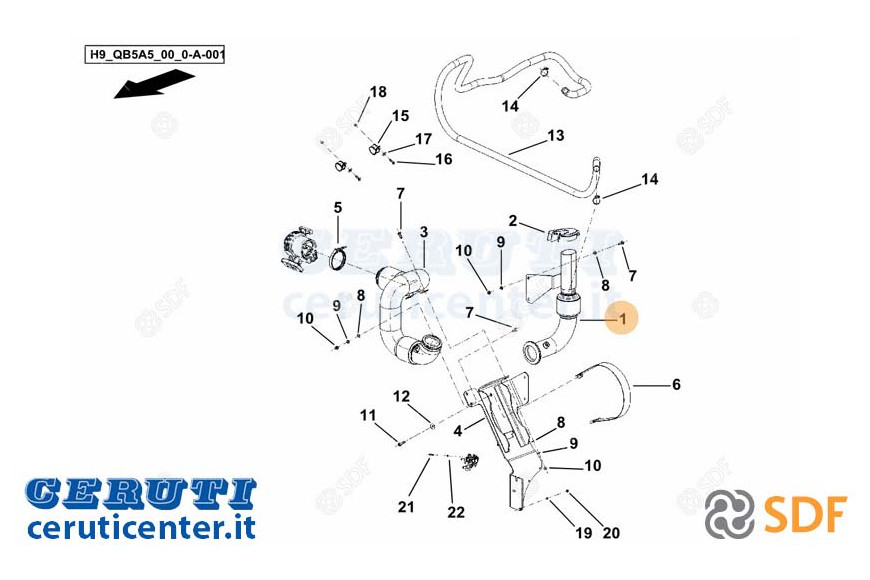 Auspuffrohr - Original SDF - 0.019.9859.2/20