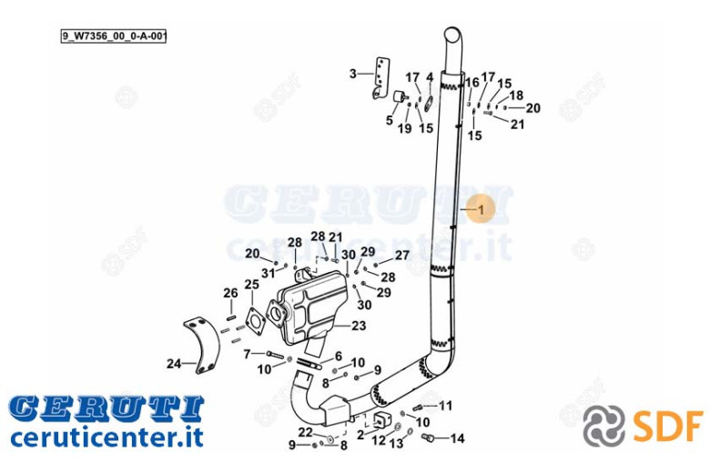 Auspuffrohr - Original SDF - 0.019.1714.4