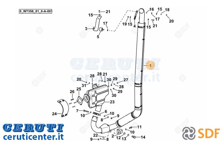 Auspuffrohr - Original SDF - 0.019.2291.4
