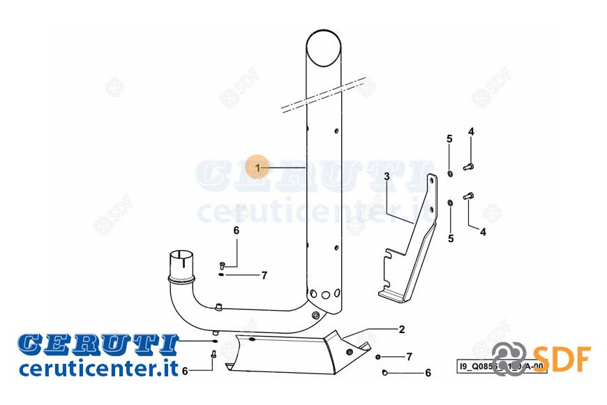 Tubo de escape SDF - Original - 0.017.8421.3