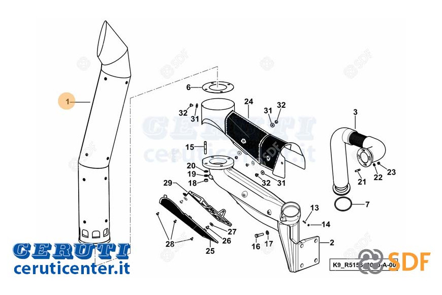 Abgasschalldämpfer - Original SDF - 0.017.8973.4