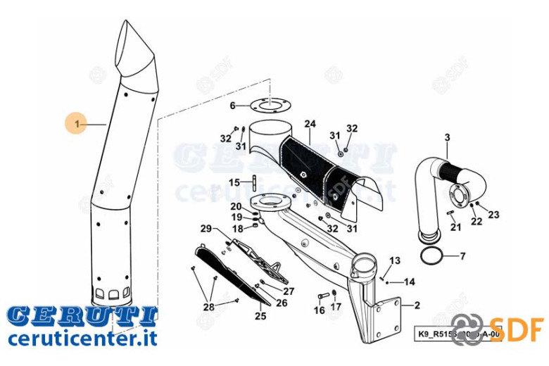Silencieux d'échappement - SDF Original - 0.017.8973.4