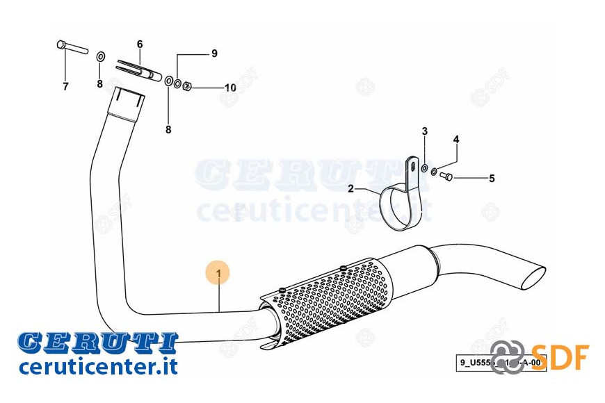 Auspuffrohr - Original SDF - 0.018.2562.4