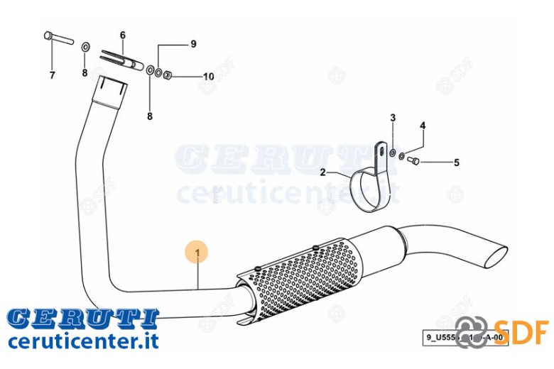 Auspuffrohr - Original SDF - 0.018.2562.4