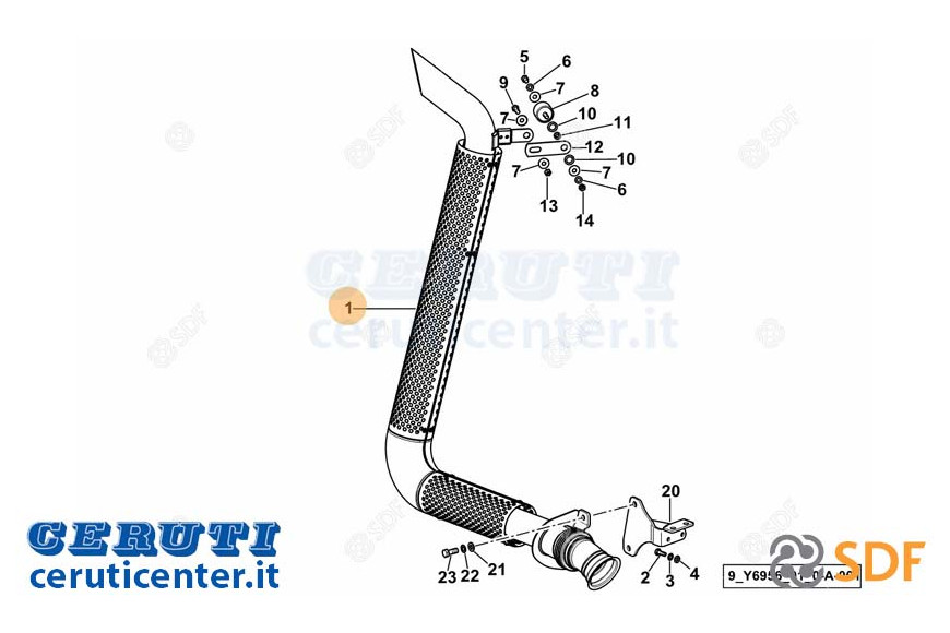 Tubo de escape SDF - Original - 0.019.1466.4/30