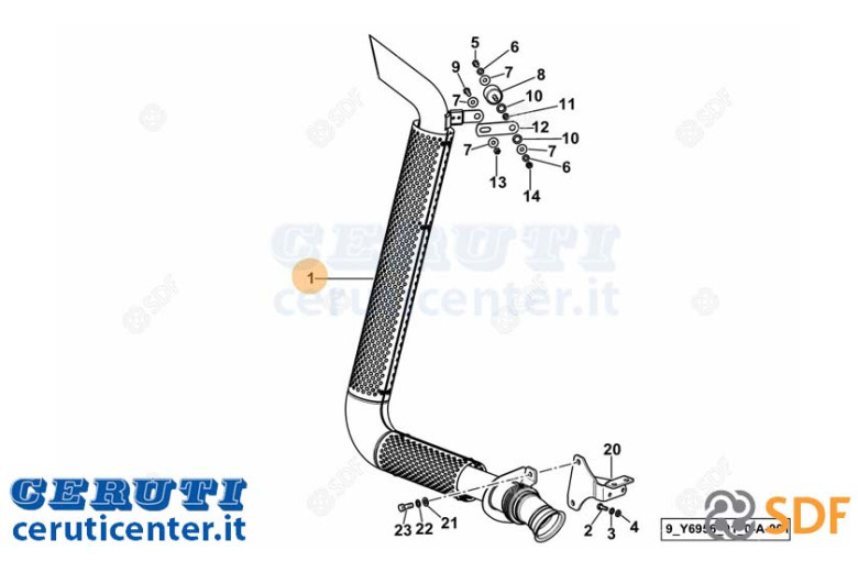 Tubo de escape SDF - Original - 0.019.1466.4/30