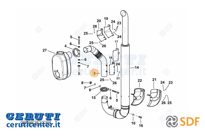 Tuyau d'échappement - SDF Original - 0.018.5765.2