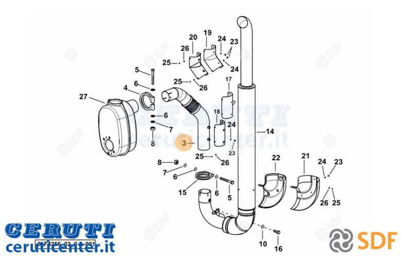 Exhaust pipe - Original SDF - 0.018.5765.2