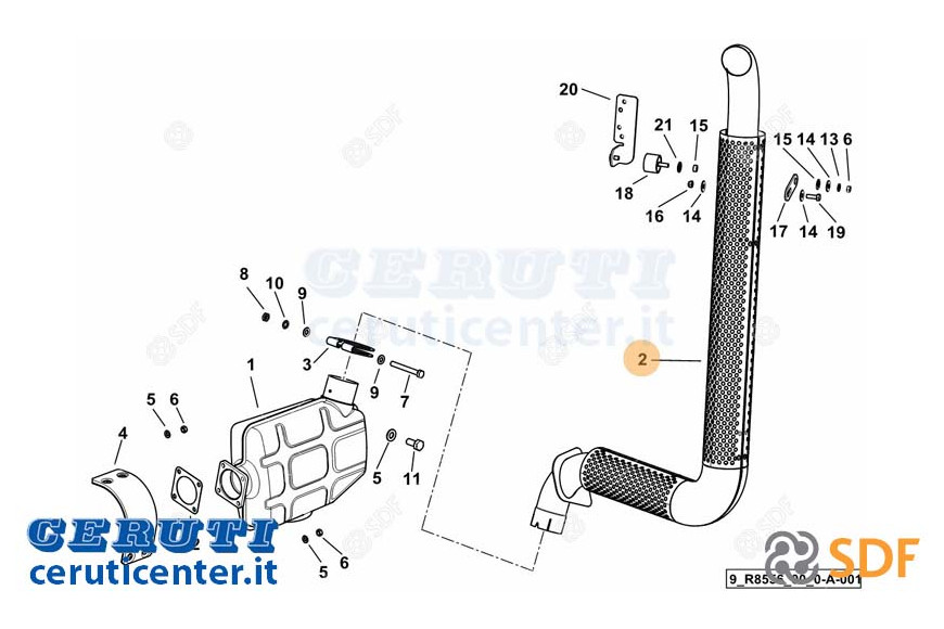 Tuyau d'échappement - SDF Original - 0.017.6873.4
