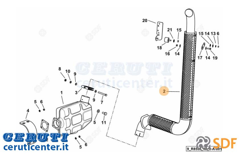Auspuffrohr - Original SDF - 0.017.6873.4