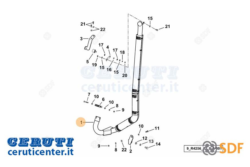 Auspuffrohr - Original SDF - 0.016.9354.4/20
