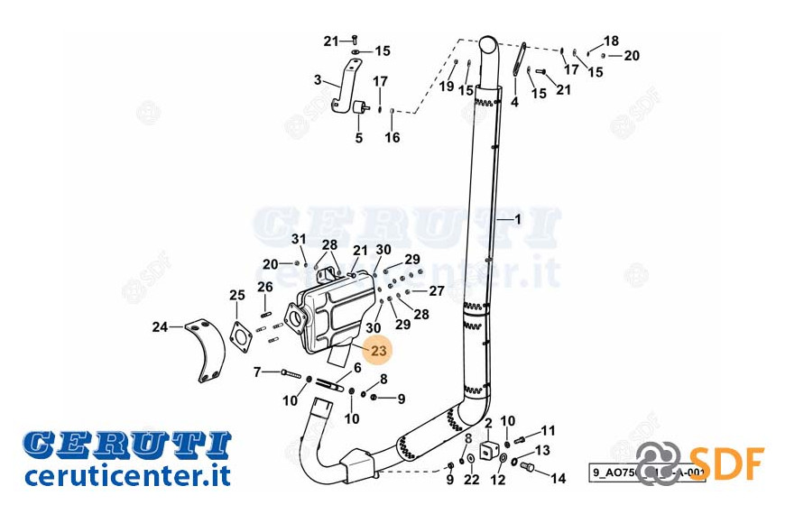 Abgasschalldämpfer - Original SDF - 0.016.0249.2/10
