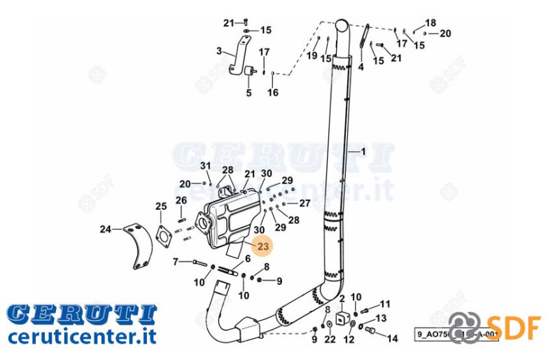 Silenziatore Di Scarico - Originale SDF - 0.016.0249.2/10