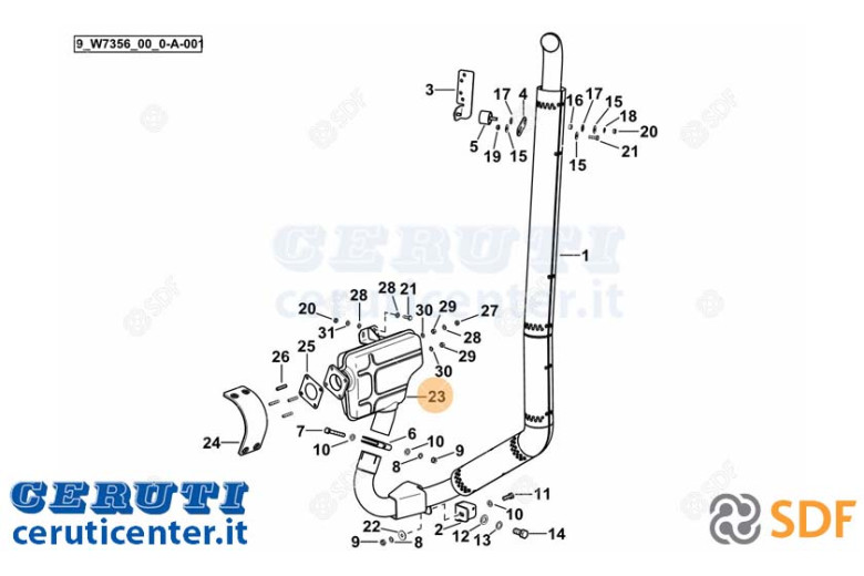 Silencieux d'échappement - SDF Original - 0.016.0249.2/20
