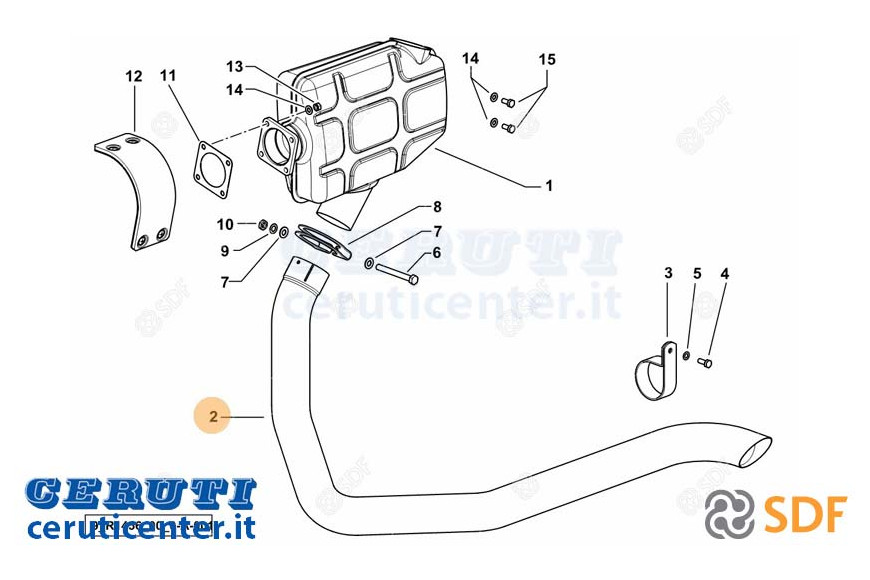 Auspuffrohr - Original SDF - 0.016.6326.0/10