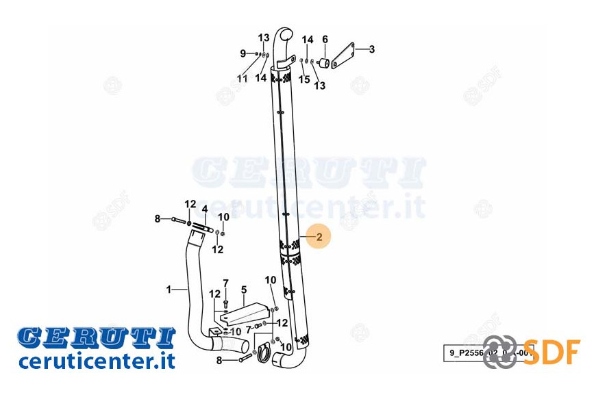 Tubo Di Scarico - Originale SDF - 0.016.6328.4
