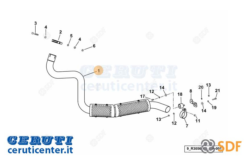 Auspuffrohr - Original SDF - 0.016.6656.3/30
