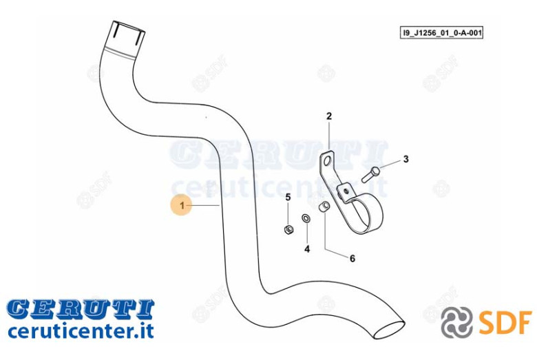 Exhaust pipe - Original SDF - 0.015.7953.2