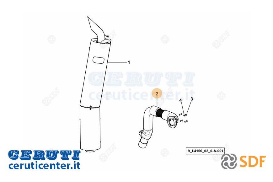 Auspuffrohr - Original SDF - 0.015.8260.4/30