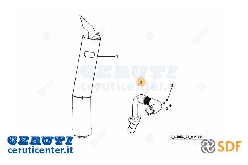 Tubo de escape SDF - Original - 0.015.8525.4/20