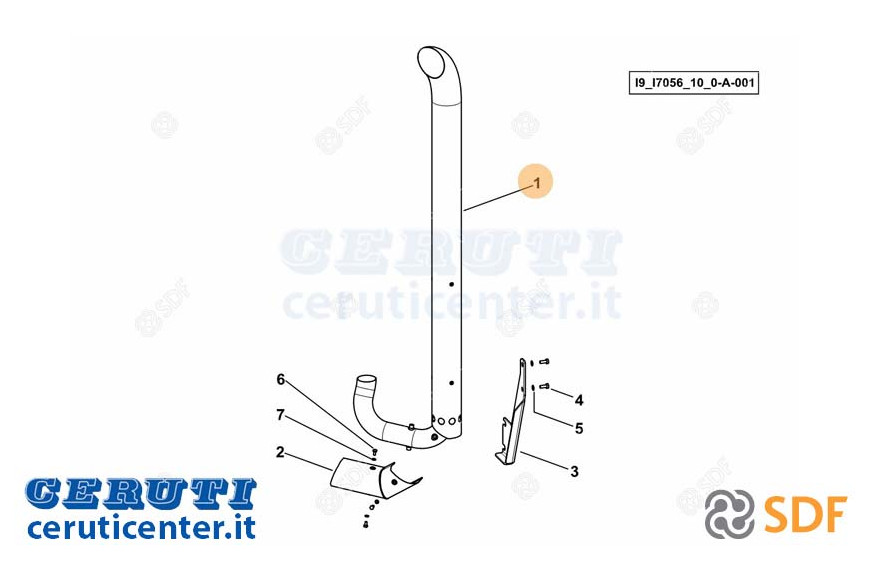 Exhaust pipe - Original SDF - 0.015.9482.4/30