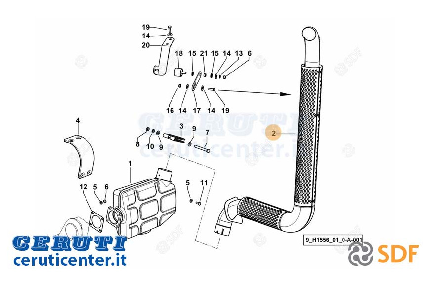 Tuyau d'échappement - SDF Original - 0.014.9346.4/30
