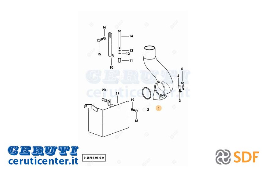 Auspuffrohr - Original SDF - 0.014.2991.0/30