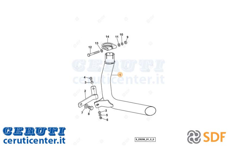 Exhaust pipe - Original SDF - 0.014.7917.2/10