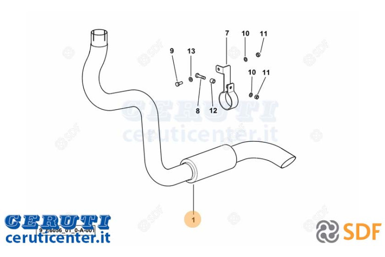 Auspuffrohr - Original SDF - 0.014.0894.0/20