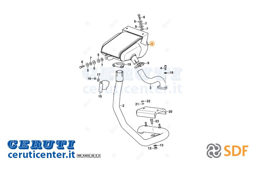 Exhaust silencer - Original SDF - 0.013.1293.4/20