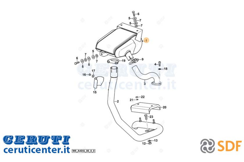 Exhaust silencer - Original SDF - 0.013.1293.4/20