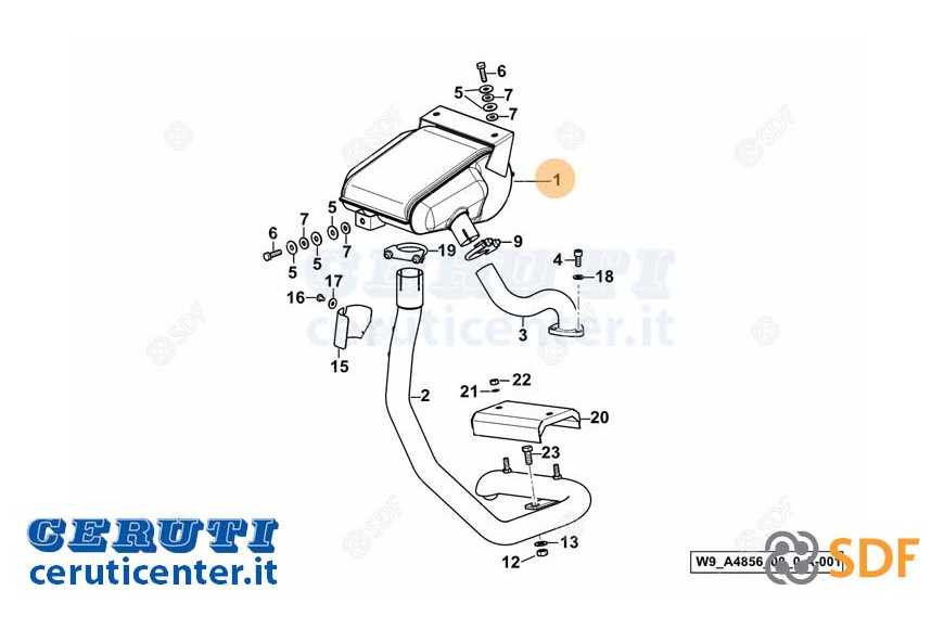 Exhaust silencer - Original SDF - 0.013.1293.4/30