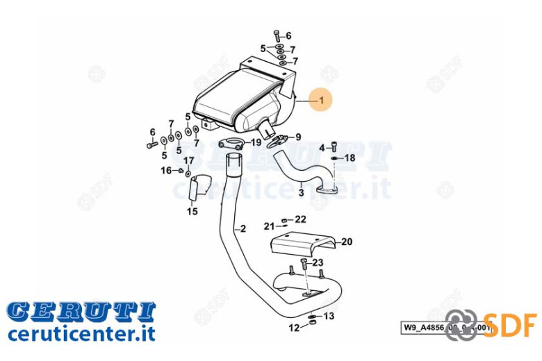 Exhaust silencer - Original SDF - 0.013.1293.4/30