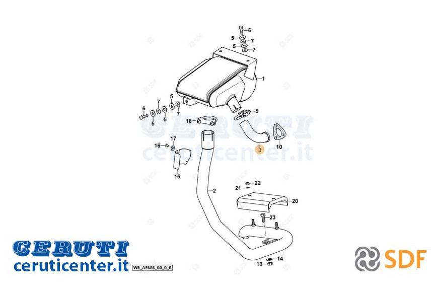Tuyau d'échappement - SDF Original - 0.013.1296.2/20
