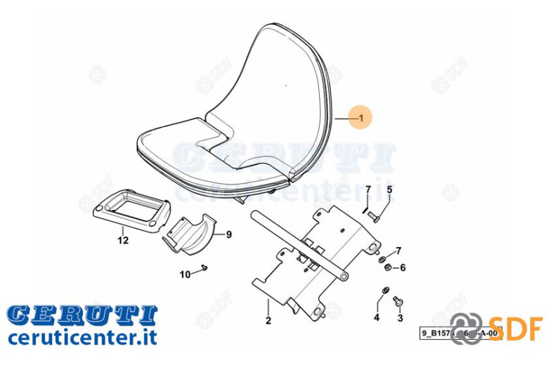 Asiento de pasajero SDF - Original - 0.013.1786.4/50