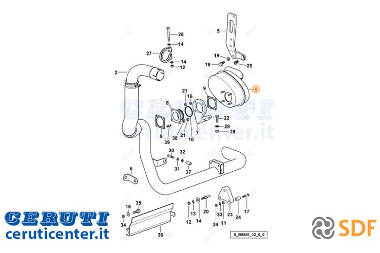 Silenziatore Di Scarico - Originale SDF - 0.013.4447.3/10