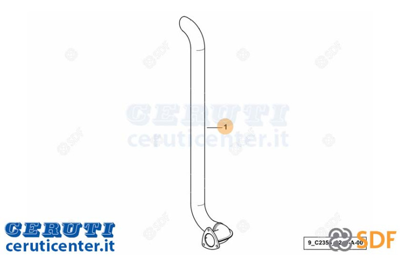 Exhaust pipe - Original SDF - 0.013.5556.2/40