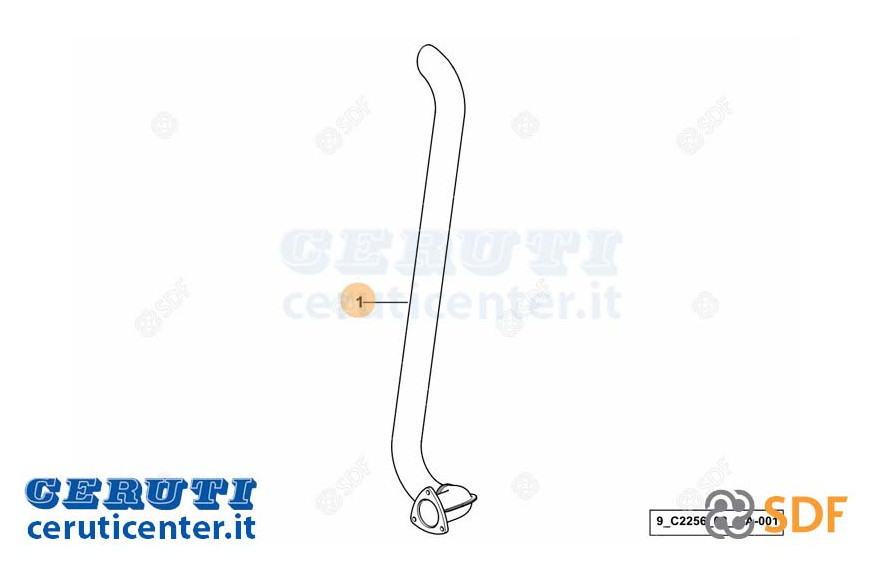 Exhaust pipe - Original SDF - 0.013.7017.2/40