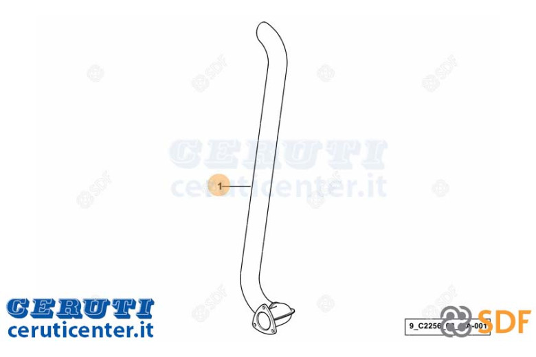 Exhaust pipe - Original SDF - 0.013.7017.2/40