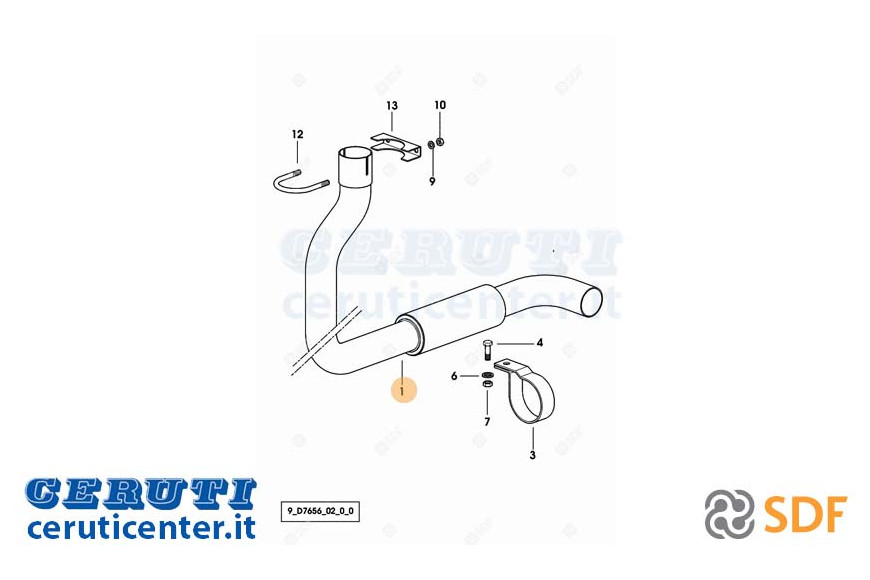 Tubo de escape SDF - Original - 0.013.8665.2