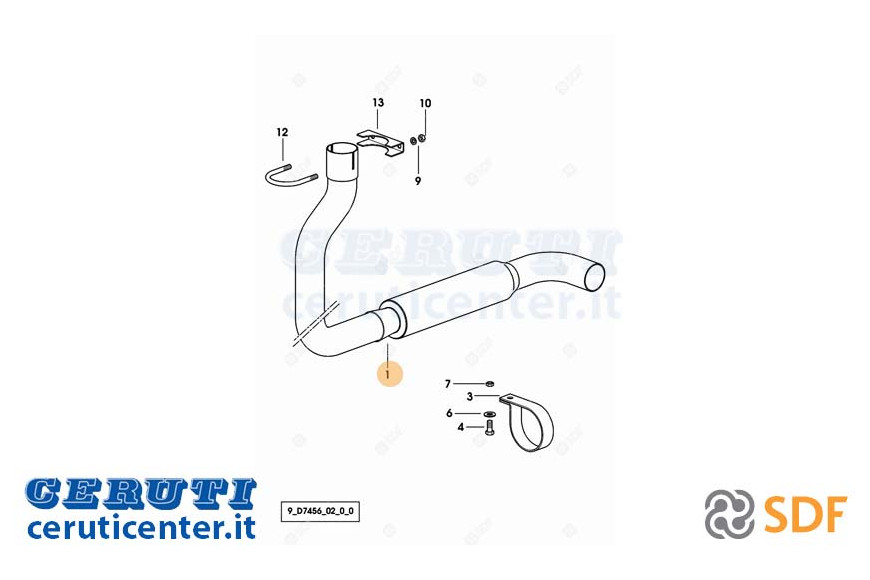 Auspuffrohr - Original SDF - 0.013.8667.2