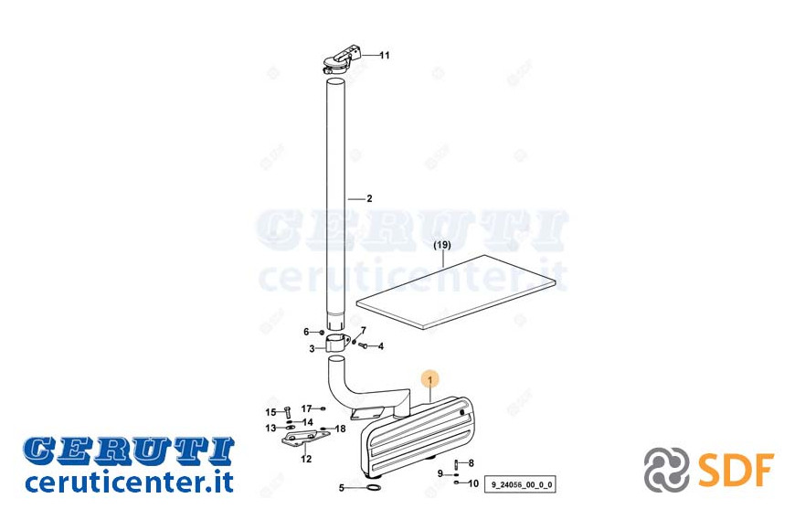 Exhaust silencer - Original SDF - 0.013.0392.2/10