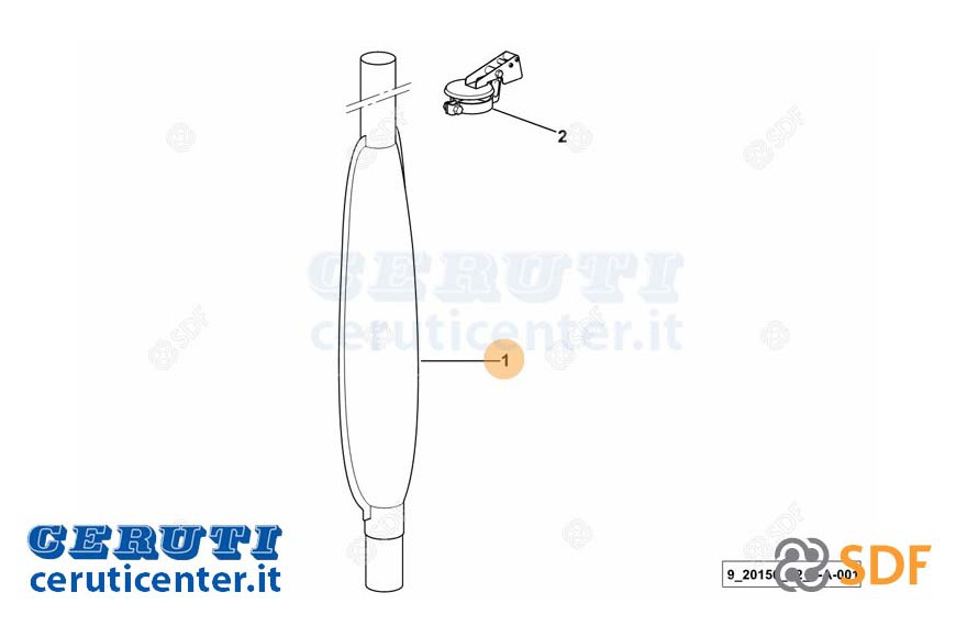 Exhaust silencer - Original SDF - 0.012.1686.3/30