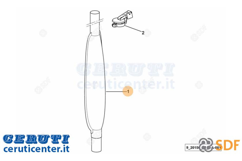 Exhaust silencer - Original SDF - 0.012.1686.3/30