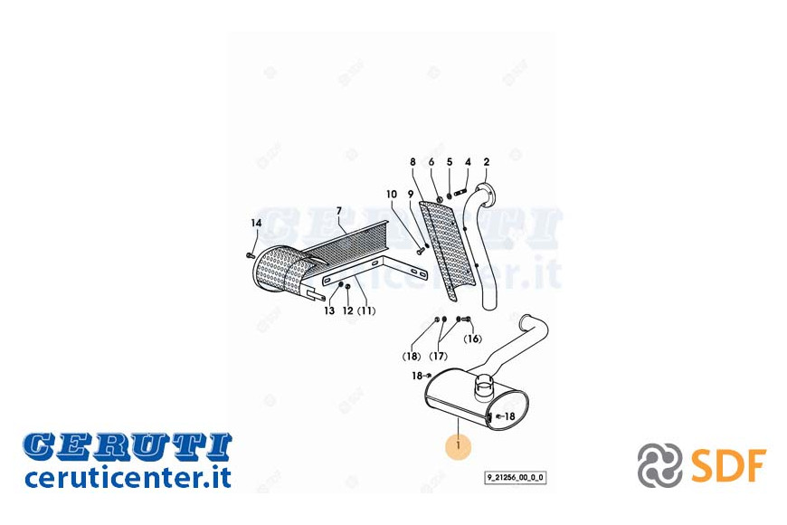 Exhaust silencer - Original SDF - 0.012.1971.2/20