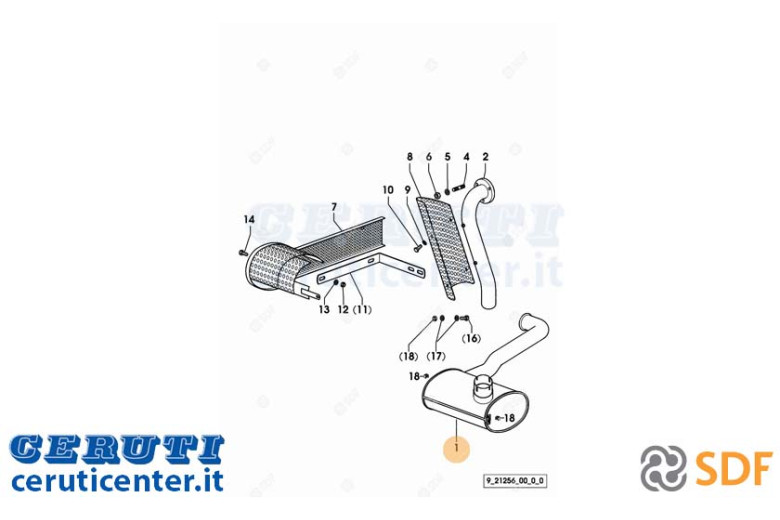 Exhaust silencer - Original SDF - 0.012.1971.2/20